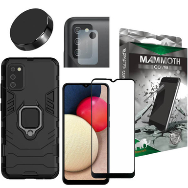 کاور ماموت (Mammoth) مدل M-GHB-BNDL مناسب موبایل سامسونگ Galaxy A20S + محافظ صفحه نمایش و محافظ لنز و پایه نگهدارنده