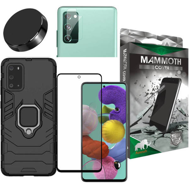 کاور ماموت (Mammoth) مدل M-GHB-BNDL مناسب موبایل سامسونگ Galaxy S20 FE + محافظ صفحه نمایش و محافظ لنز و پایه نگهدارنده