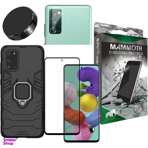 کاور ماموت (Mammoth) مدل M-GHB-BNDL مناسب موبایل سامسونگ Galaxy S20 FE + محافظ صفحه نمایش و محافظ لنز و پایه نگهدارنده