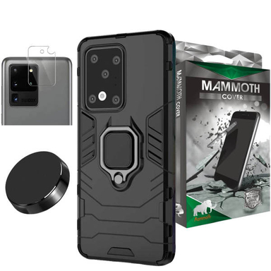 کاور ماموت (Mammoth) مدل M-GHB-BNDL مناسب موبایل سامسونگ Galaxy S20 Ultra به همراه محافظ لنز و پایه نگهدارنده آهنربایی