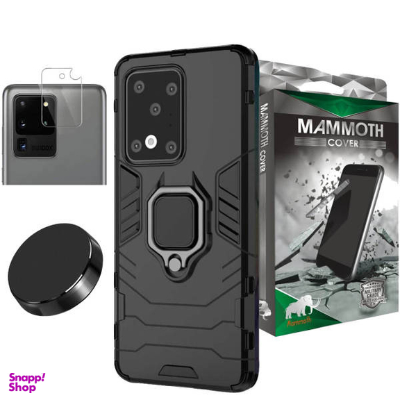 کاور ماموت (Mammoth) مدل M-GHB-BNDL مناسب موبایل سامسونگ Galaxy S20 Ultra به همراه محافظ لنز و پایه نگهدارنده آهنربایی