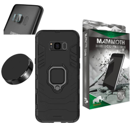 کاور ماموت (Mammoth) مدل M-GHB-BNDL مناسب موبایل سامسونگ Galaxy S8 به همراه محافظ لنز و پایه نگهدارنده آهنربایی