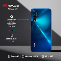 گوشی موبایل هوآوی (Huawei) مدل Nova 5T ظرفیت 128GB رم 8GB