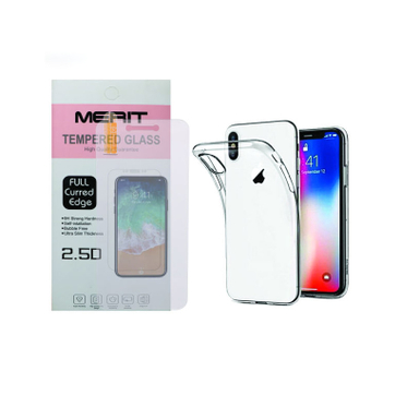 کاور مریت (Merit) مدل J-1 مناسب موبایل اپل iPhone X/XS به همراه محافظ صفحه نمایش مریت (Merit)
