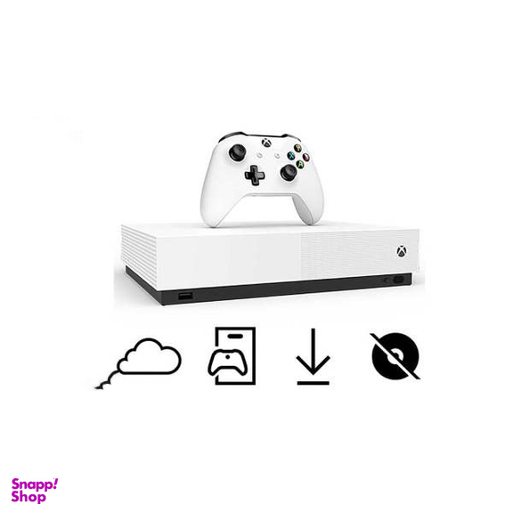 کنسول بازی مایکروسافت (Microsoft) مدل Xbox One S All Digital ظرفیت 1TB به همراه 2 دسته (20 بازی آفلاین)