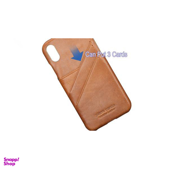 کاور چرمی پیرکاردین (Pierre Cardin) مدل PCS-P19 مناسب موبایل اپل iPhone X
