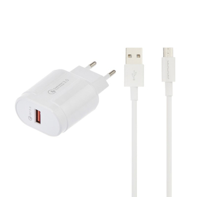 شارژر دیواری دبلیو یو دبلیو مدل T42 به همراه کابل MicroUSB