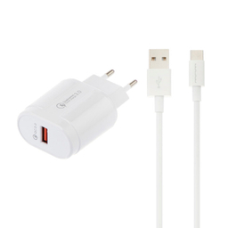 شارژر دیواری دبلیو یو دبلیو مدل T42 به‌ همراه کابل USB-C