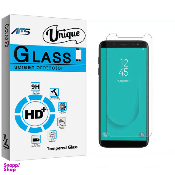 محافظ صفحه نمایش شیشه ای ای اف اس مدل Unique Glass مناسب برای گوشی موبایل سامسونگ Galaxy J8 Plus