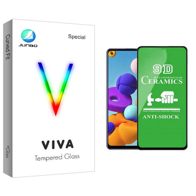 محافظ صفحه نمایش 9D جانبو مدل Viva Glass مناسب برای گوشی موبایل سامسونگ Galaxy A21S