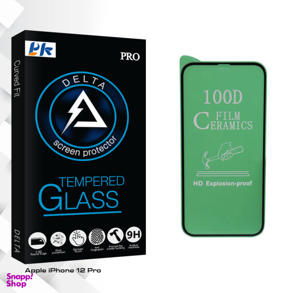 محافظ صفحه نمایش سرامیکی پی کی مدل Delta Glass مناسب برای گوشی موبایل اپل iPhone 12 Pro
