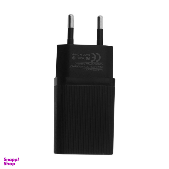شارژر دیواری دبلیو یو دبلیو (Wuw) مدل T33 به‌ همراه کابل تبدیل لایتنینگ