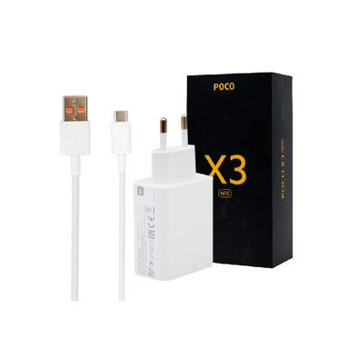 شارژر اورجینال شیائومی برای گوشی Poco X3 Nfc به همراه جعبه اصلی و کابل تایپ سی