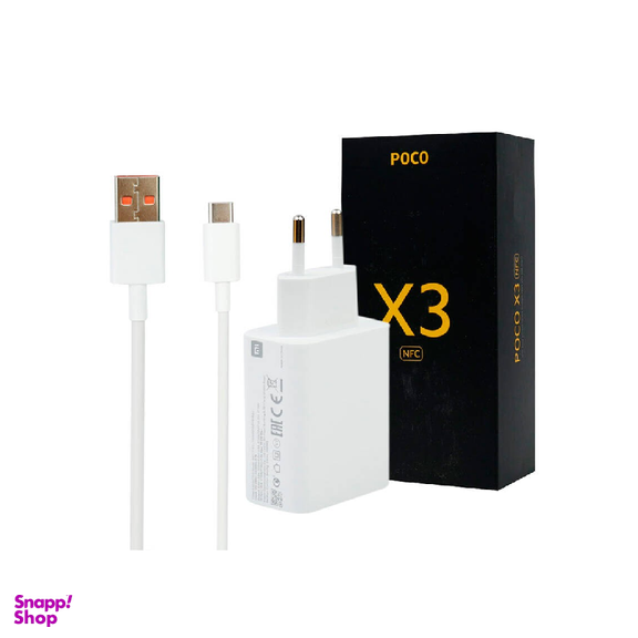 شارژر اورجینال شیائومی برای گوشی Poco X3 Nfc به همراه جعبه اصلی و کابل تایپ سی