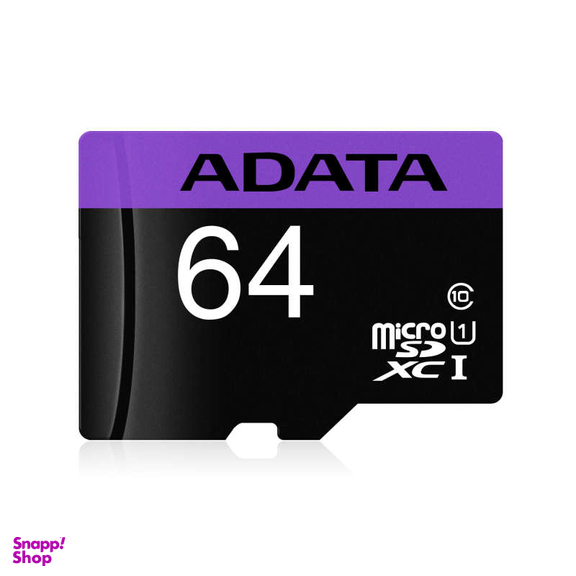 کارت حافظه‌ microSDXC ای دیتا (Adata) مدل Premier UHS-I U1 ظرفیت 64 گیگابایت به همراه آداپتور SD
