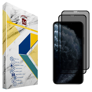 محافظ صفحه نمایش موناکو (Monaco) مدل RP036 برای حفظ حریم شخصی مناسب موبایل اپل iPhone 11 Pro بسته دو عددی