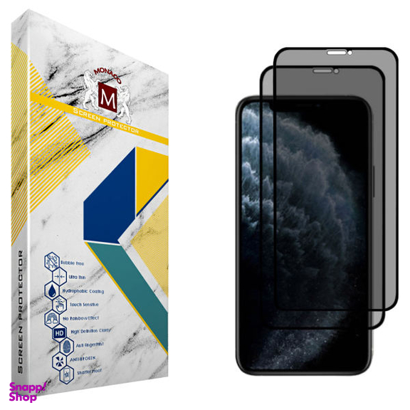 محافظ صفحه نمایش موناکو (Monaco) مدل RP036 برای حفظ حریم شخصی مناسب موبایل اپل iPhone 11 Pro بسته دو عددی