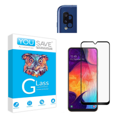 محافظ صفحه نمایش یو سیو مدل js مناسب موبایل سامسونگ Galaxy a20 s به همراه محافظ لنز دوربین
