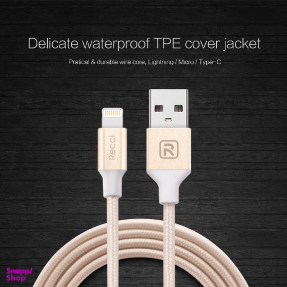 کابل تبدیل USB به لایتنینگ رسی مدل RCL-H100 طول 1 متر