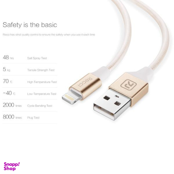 کابل تبدیل USB به لایتنینگ رسی مدل RCL-H100 طول 1 متر