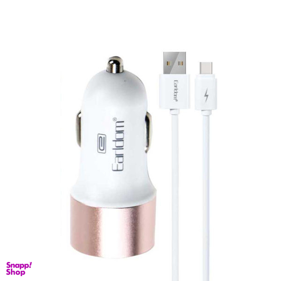 شارژر فندکی ارلدام مدل ES-123 به همراه کابل تبدیل USB-C