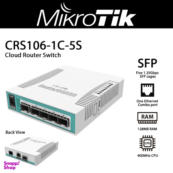 سوییچ میکروتیک مدل CRS106-1C-5S