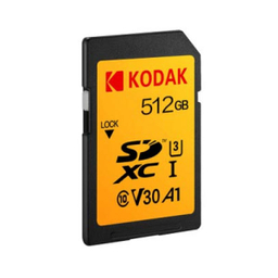 کارت حافظه SDXC کداک (Kodak) مدل V30 کلاس 10 استاندارد UHS-I U3 سرعت 100mbps ظرفیت 512 گیگابایت