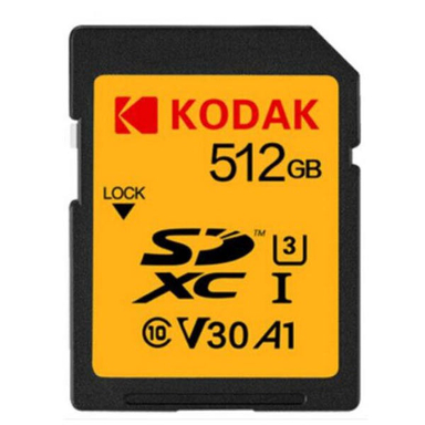 کارت حافظه SDXC کداک (Kodak) مدل V30 کلاس 10 استاندارد UHS-I U3 سرعت 100mbps ظرفیت 512 گیگابایت