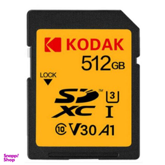 کارت حافظه SDXC کداک (Kodak) مدل V30 کلاس 10 استاندارد UHS-I U3 سرعت 100mbps ظرفیت 512 گیگابایت