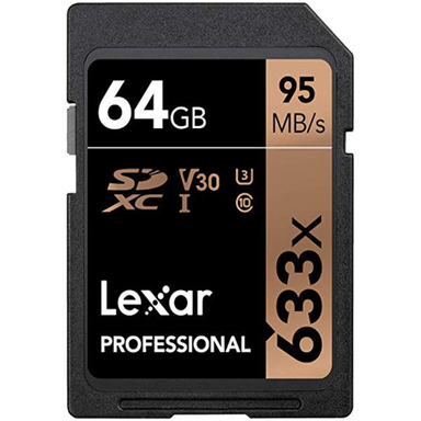 کارت حافظه SDXC لکسار (Lexar) مدل Professional کلاس 10 استاندارد UHS-I U3 سرعت 95MBps ظرفیت 64 گیگابایت