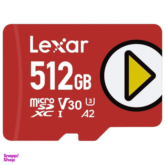 کارت حافظه microSDXC لکسار (Lexar) مدل PLAY کلاس 10 U3 استاندارد UHS-I سرعت 150MBps ظرفیت 512 گیگابایت