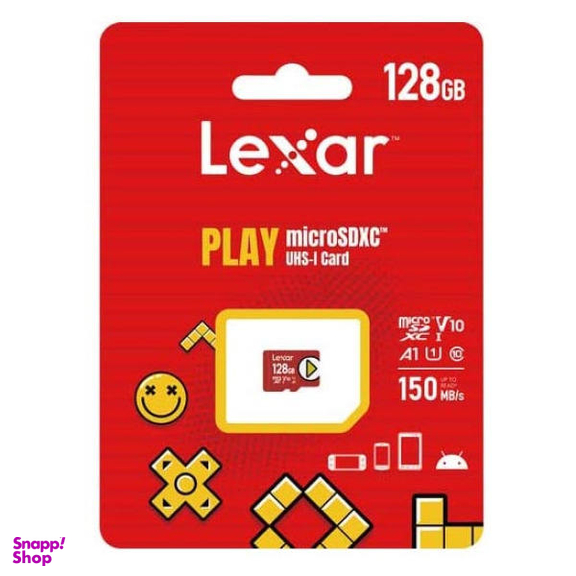 کارت حافظه microSDXC لکسار (Lexar) مدل PLAY کلاس 10 استاندارد UHS-I سرعت 150MBps ظرفیت 128 گیگابایت