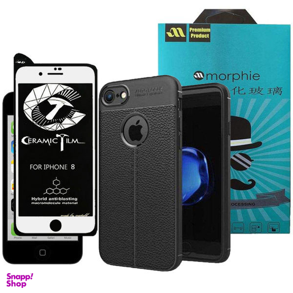 کاور مورفی (Morphie) مدل MSAR_2 مناسب موبایل اپل iPhone 8 به همراه محافظ صفحه نمایش سرامیکی بسته 2 عددی