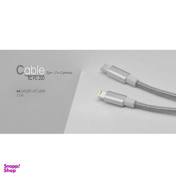 کابل تبدیل USB-C به لایتنینگ تسکو مدل TC PD 200 طول 1.5 متر
