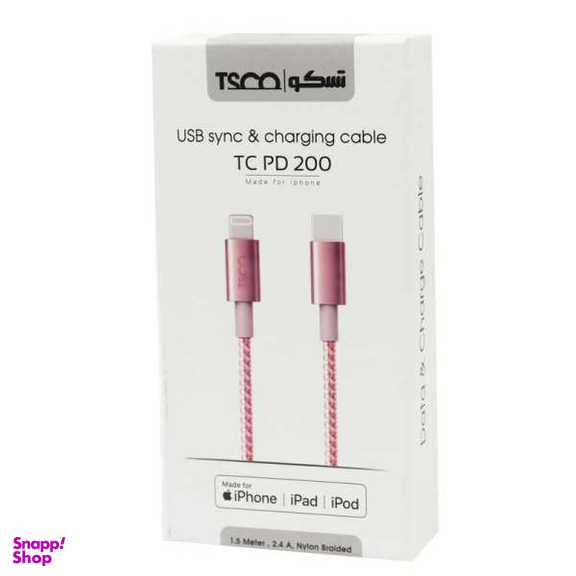 کابل تبدیل USB-C به لایتنینگ تسکو مدل TC PD 200 طول 1.5 متر