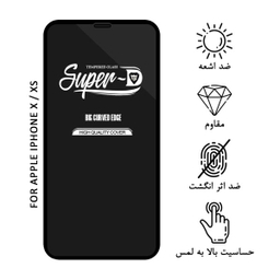محافظ صفحه نمایش موناکو مدل Super D مناسب برای گوشی موبایل اپل iPhone X/XS بسته دو عددی