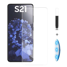 محافظ صفحه نمایش مدل UV مناسب برای گوشی موبایل سامسونگ galaxy S21 غیر اصل
