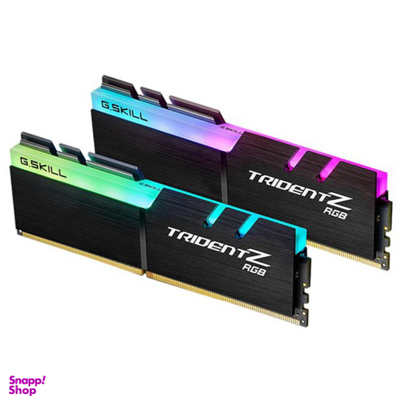 رم دسکتاپ DDR4 دو کاناله جی اسکیل (G Skill) سری Trident Z RGB فرکانس 3200 مگاهرتز CL16 ظرفیت 16 گیگابایت بسته دو عددی