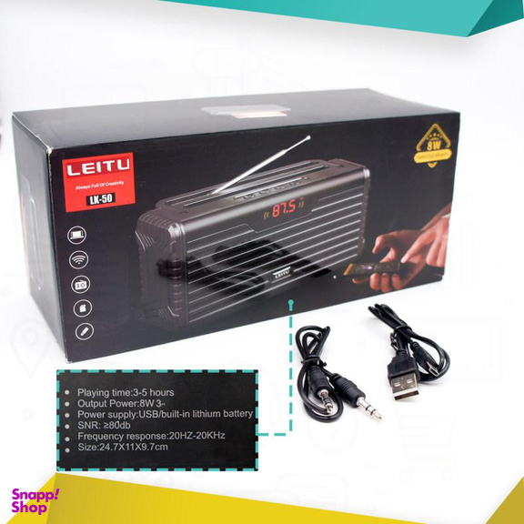 اسپیکر بلوتوثی قابل حمل لیتو (Leitu) مدل LK-50