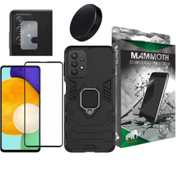 کاور ماموت (Mammoth) مدل M-GHB-BNDL مناسب موبایل سامسونگ Galaxy A72 + محافظ صفحه نمایش و لنز دوربین و پایه نگهدارنده