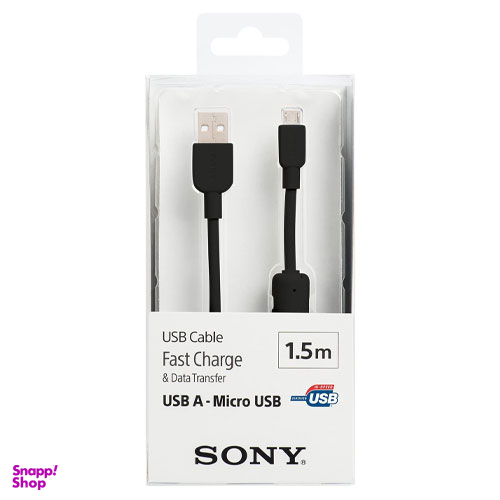 کابل شارژ USB به میکروUSB سونی (Sony) مدل AB150 طول طول 1.5 متر