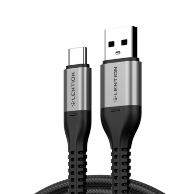 کابل شارژ USB به تایپ سی لنشن (Lention) توان 27 وات طول 1 متر