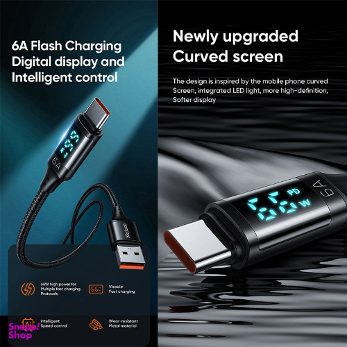 کابل شارژ USB به تایپ سی صفحه دار مک دودو مدل CA 1080 طول 1.2 متر