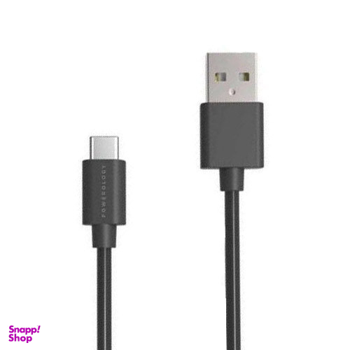 کابل شارژ USB به تایپ سی پاورولوژی (Powerology) مدل PUC3ABK طول 1.2 متر