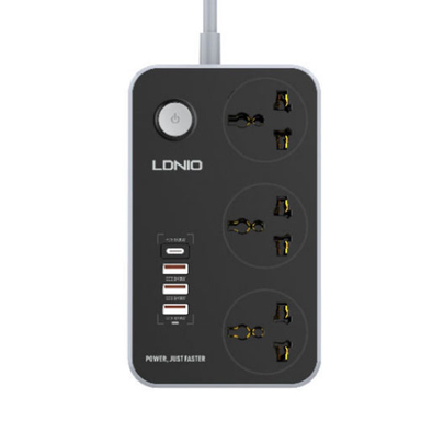چندراهی برق و USB ال دی نیو (Ldnio) مدل SC3412 به همراه 1 خروجی تایپ سی