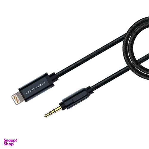 کابل لایتنینگ به AUX پاورولوژی (Powerology) مدل P12LAUGY طول 1.2 متر