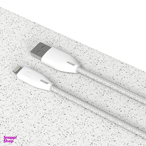 کابل شارژ USB به لایتنینگ پاورولوژی (Powerology) مدل pcab003 ظرفیت 2.4 آمپر طول 1.2 متر
