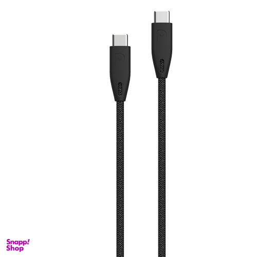 کابل شارژ 2 سر تایپ سی پاورولوژی (Powerology) مدل pbcc2bk طول 2 متر توان 100 وات