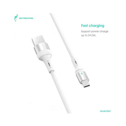 کابل تبدیل USB به Type-C اسکای دلفین مدل SFPS06T طول 1 متر