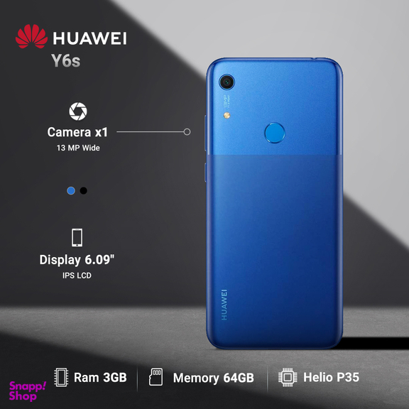 گوشی موبایل هوآوی (Huawei) مدل Y6s ظرفیت 64GB رم 3GB